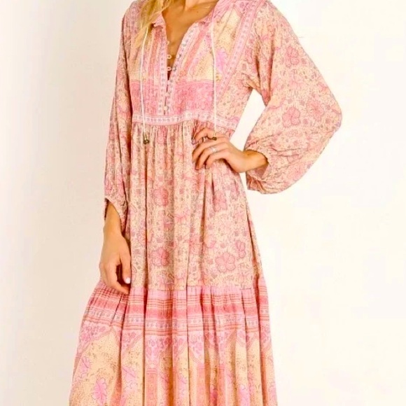 Spell & The Gypsy Collective Poinciana Midi dress in Pink - Picture 5 of 15